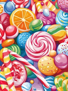 缤纷多彩的甜蜜糖果世界