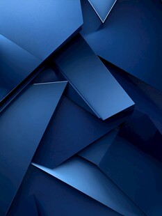 蓝色立体几何抽象背景图