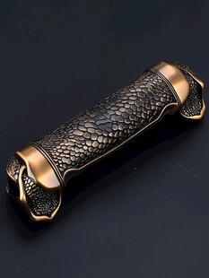 复古鱼鳞纹金属拉手