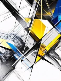 抽象几何线条艺术图形