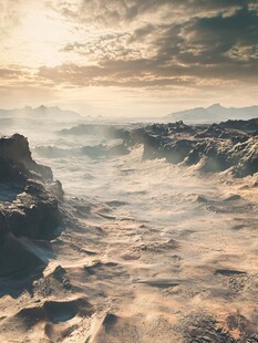 壮丽山河间的日出盛景
