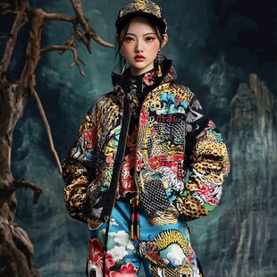 国风潮流穿搭模特展示