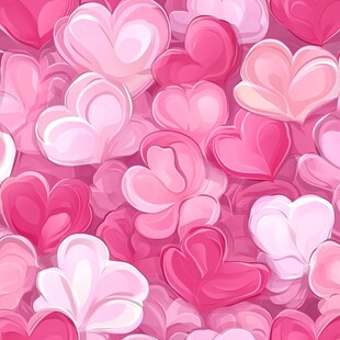 浪漫粉色爱心图案背景