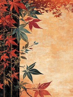 秋意枫叶装饰背景图