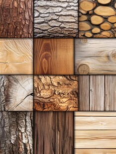多样木材纹理图案集合