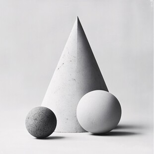 几何石膏体静物组合