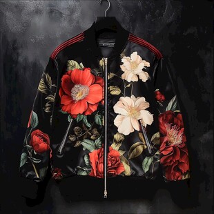 印花潮流夹克外套展示