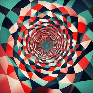 立体几何螺旋视觉艺术图案
