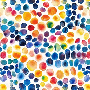 彩色水彩圆点图案背景