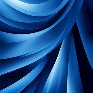 蓝色动感曲线抽象背景图