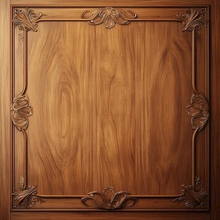 复古雕花实木面板装饰