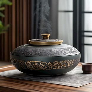 中式古韵香炉 袅袅青烟升腾