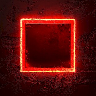 红色霓虹方形框背景图