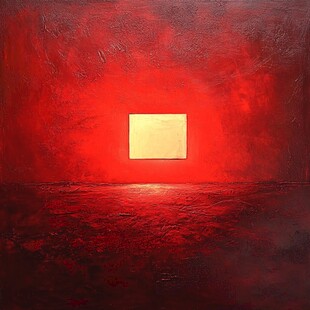 红色空间中的明亮方形