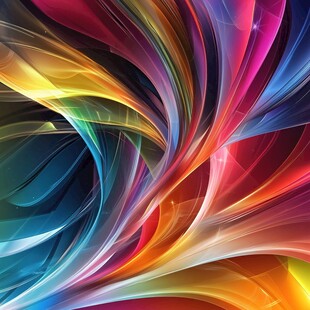绚丽多彩动感线条背景图