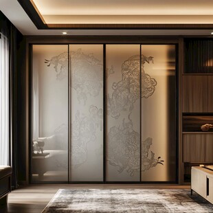 中式屏风装点雅致卧室空间