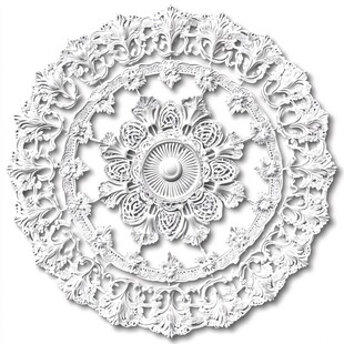 白色精美圆形雕花装饰图案