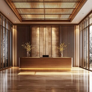 中式风格高端接待大厅