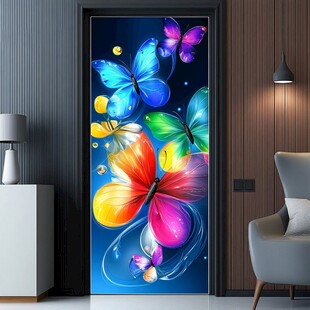 梦幻多彩蝴蝶玄关装饰画