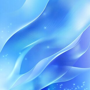 梦幻蓝调波浪抽象背景图