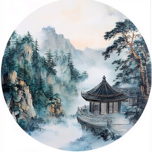 中式山水间的雅致亭阁