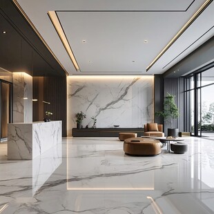 现代简约风格大理石办公大厅