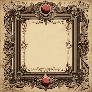 复古华丽装饰性边框图案