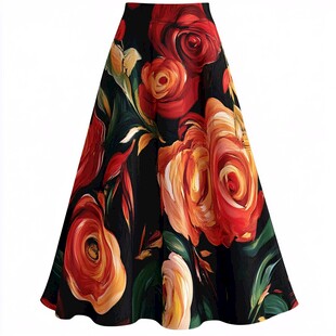 花卉印花大摆裙