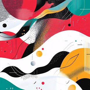 抽象动感几何流体艺术图案