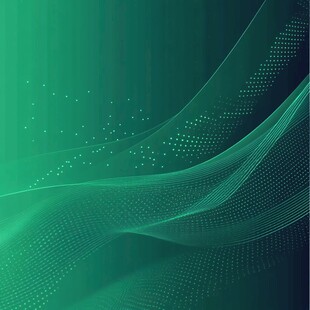 绿色科技风抽象波浪背景图