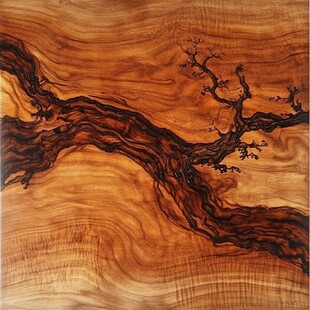 木纹中独特的枯树纹理