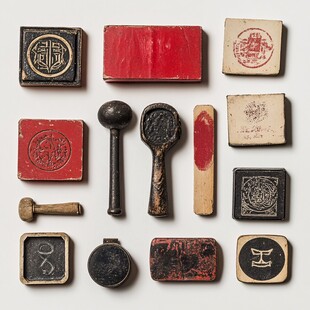 传统古老印章及印具展示