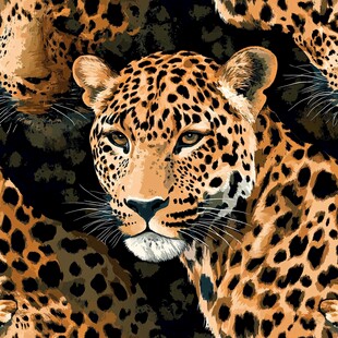 豹纹图案 灵动猎豹艺术呈现