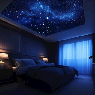 梦幻星空卧室天花板