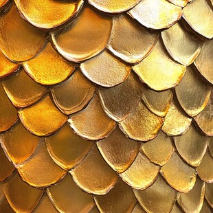金色鱼鳞纹理装饰图案