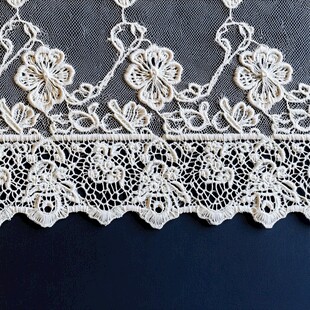 精致白色蕾丝花边细节