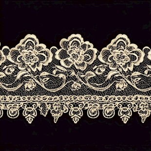 精致米色花朵蕾丝花边