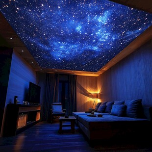 梦幻星空卧室天花板设计