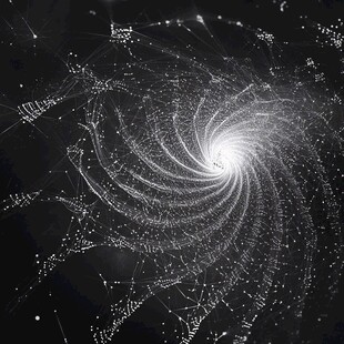 科技感线条旋涡抽象画面