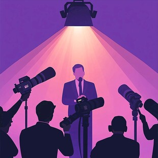 新闻发布会现场报道瞬间