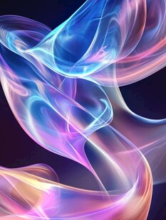 梦幻炫彩流动光影线条
