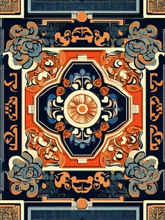 中式传统几何花纹装饰图案