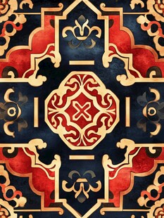 中式复古几何花纹图案