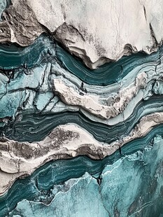 蓝绿纹理大理石艺术图案