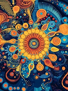 绚丽多彩的抽象花纹图案