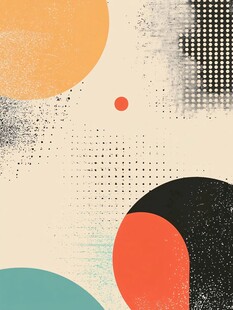 几何抽象风复古纹理背景图