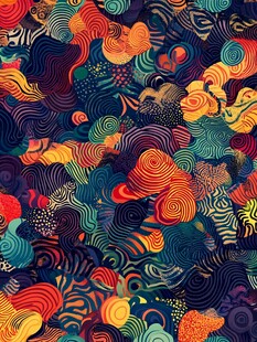 奇幻多彩抽象图案纹理