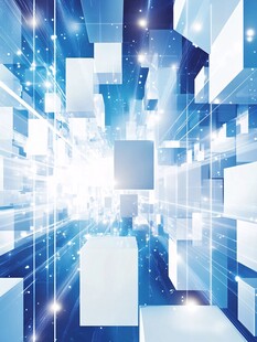 未来科技感立体方块背景