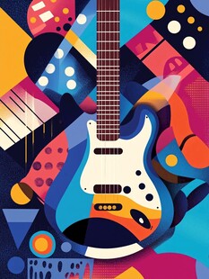 多彩吉他的音乐梦幻世界