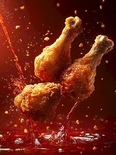 酥脆炸鸡腿诱人瞬间